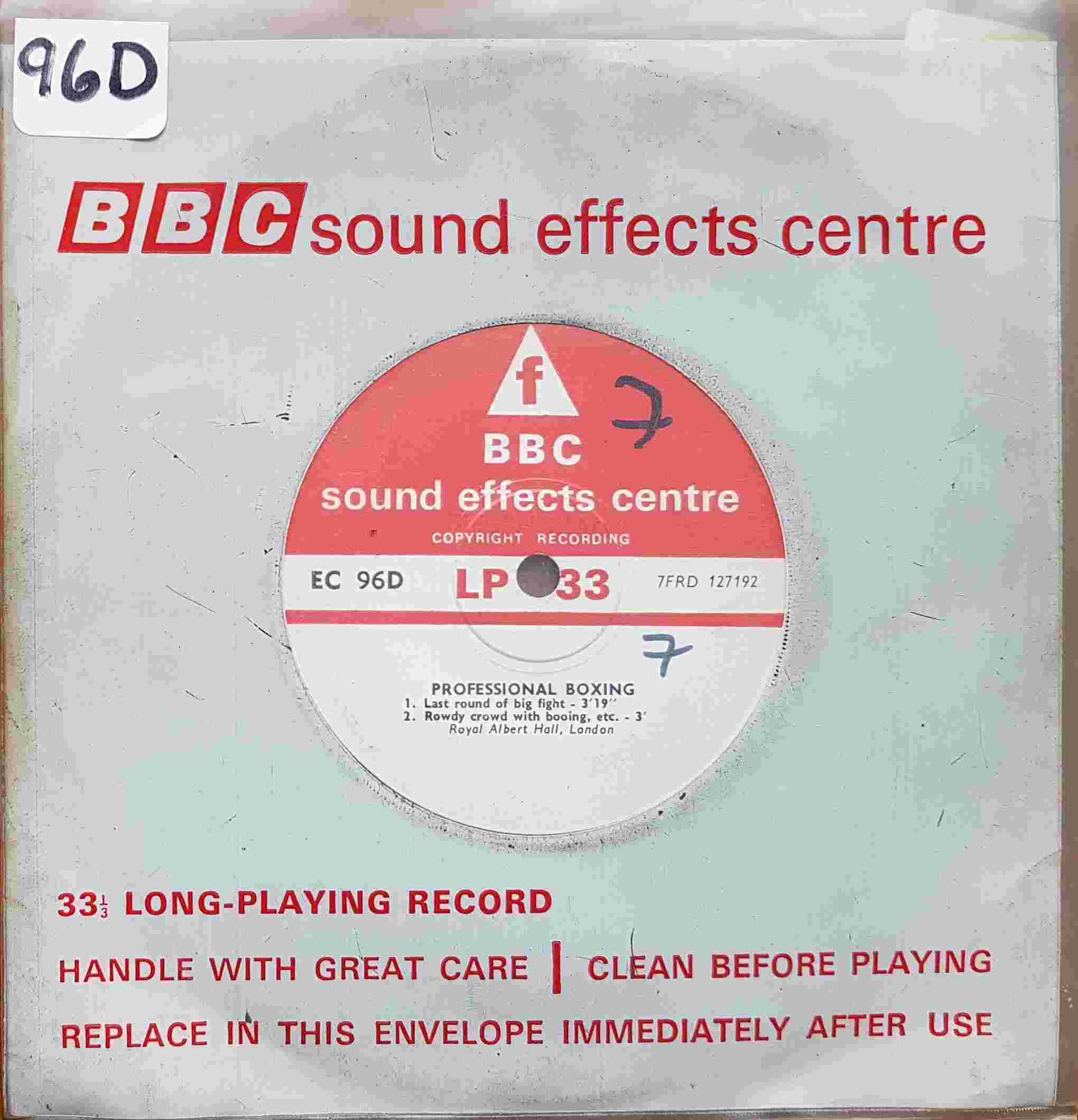Picture of EC 96D Professional boxing - Royal Albert Hall, London by artist Not registered from the BBC records and Tapes library